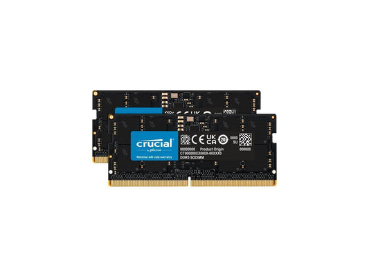 Crucial 64GB (2 x 32GB) 262-Pin DDR5 SO-DIMM DDR5 4800 (PC5 38400)