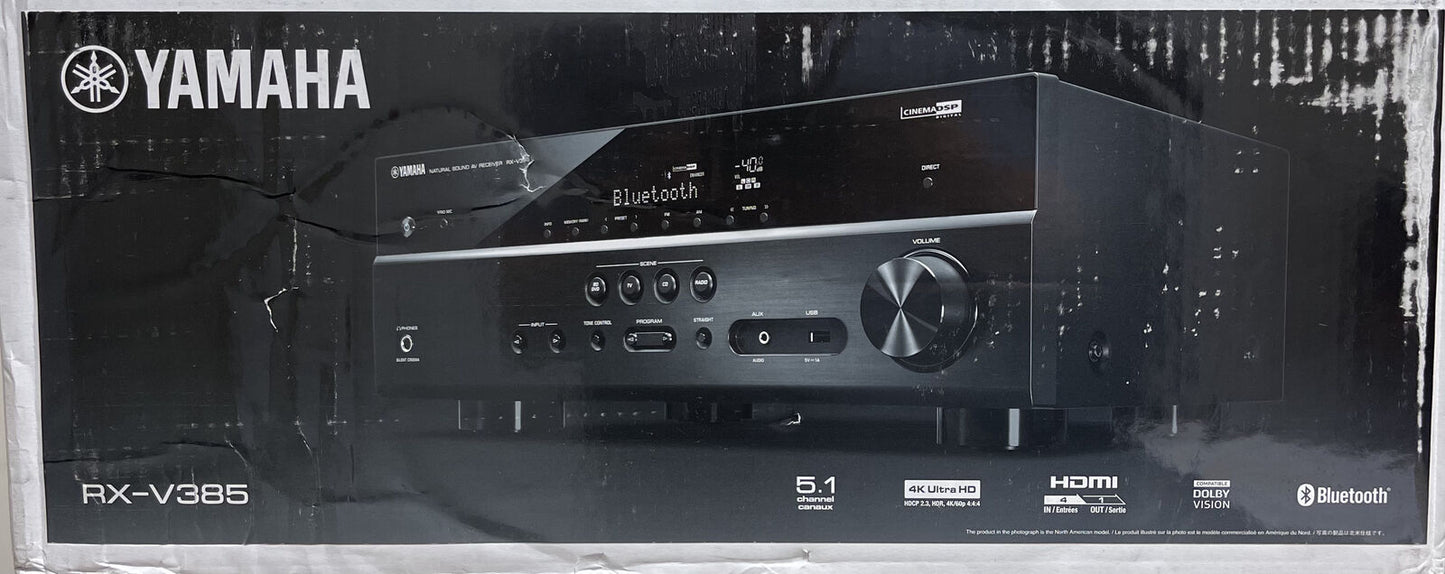 Yamaha RX-V385 Ultra HD 5.1-Ch. 4K  A/V Home Theater Receiver