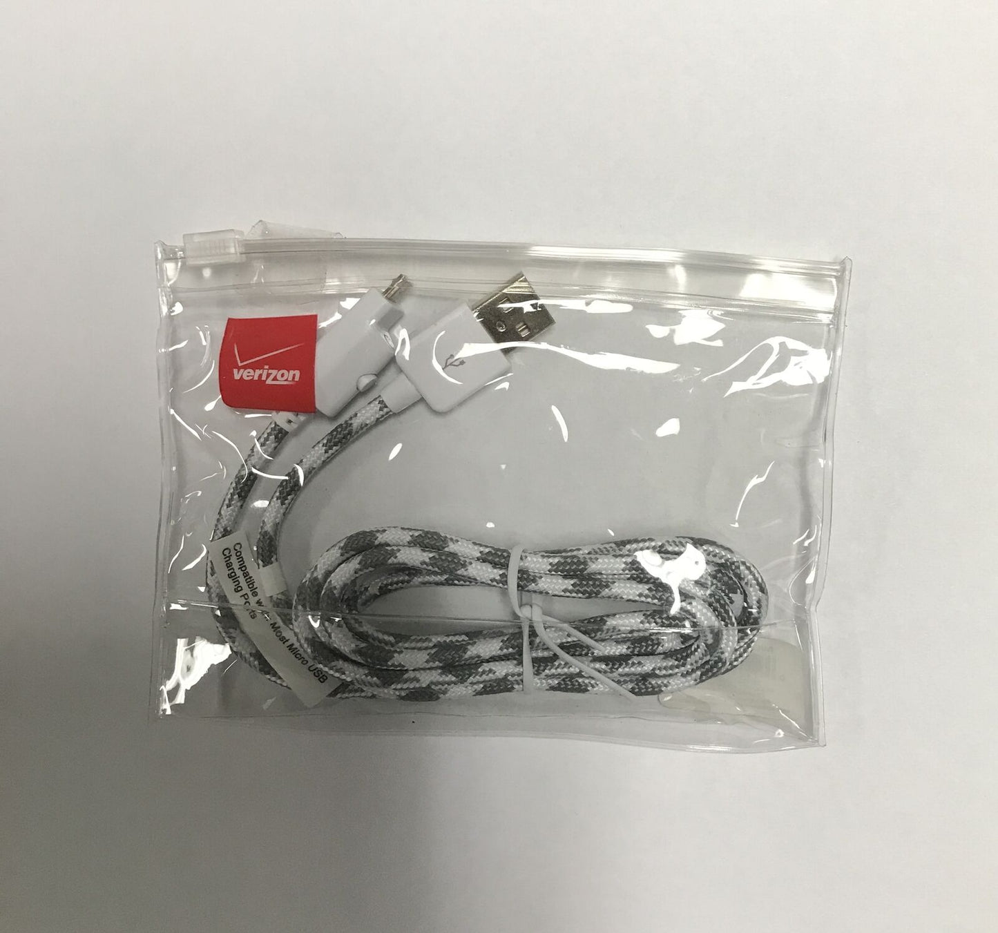 Verizon MICBRCABWHT Micbrcab Parent, White/Gray 4ft. micro USB Cable