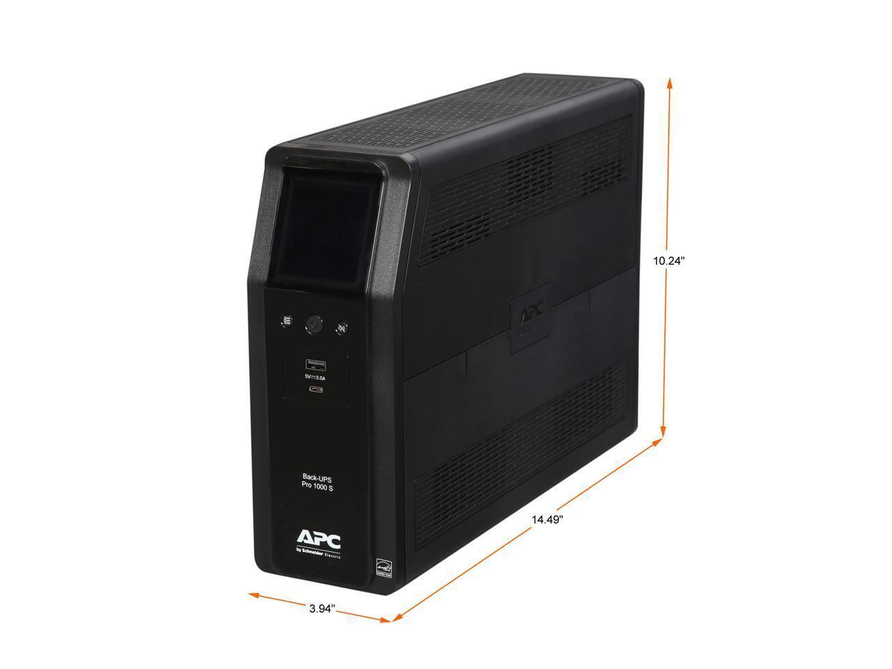 APC BR1000MS 1000 VA Pure SineWave 10 Outlets 2 USB Charging Ports