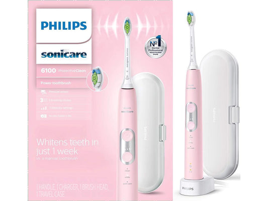 Philips Sonicare ProtectiveClean 6100 Rechargeable Toothbrush, Pastel Pink,