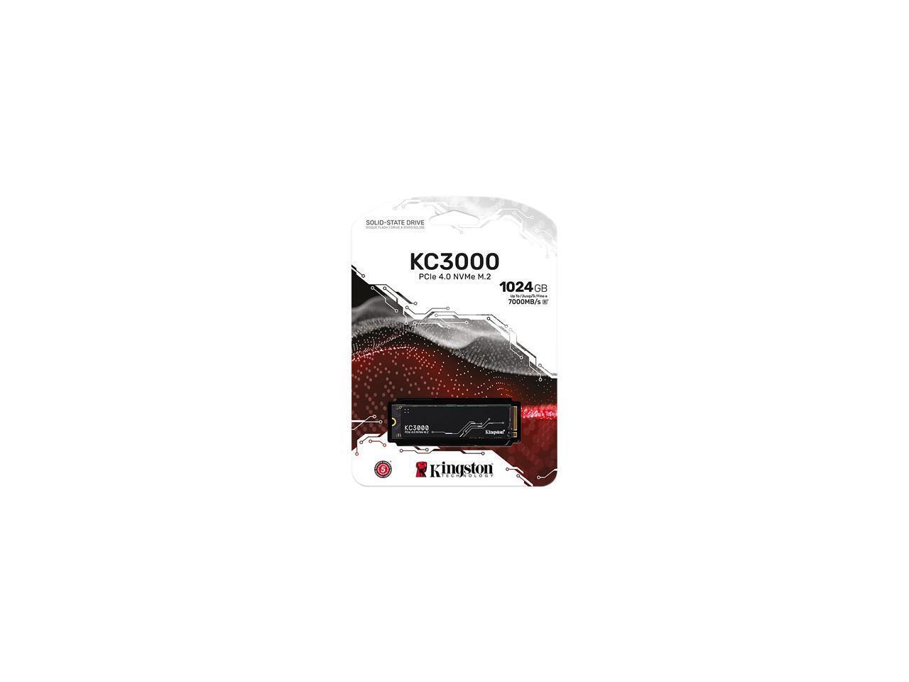 Kingston KC3000 M.2 2280 1024GB PCIe 4.0 x4 NVMe 3D TLC Internal SSD