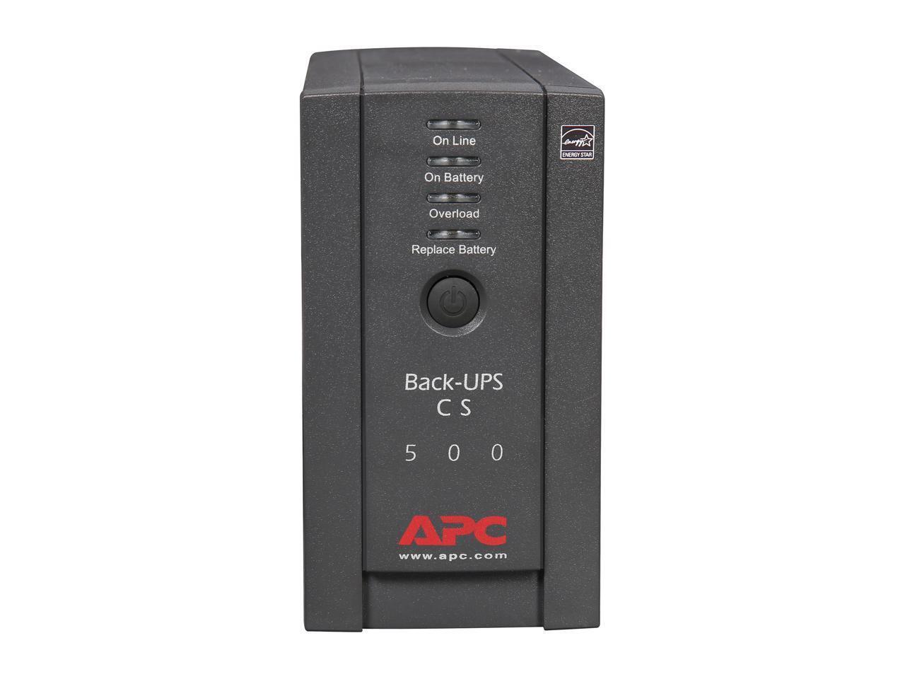 APC Back-UPS BK500BLK 500 VA 300 Watts 6 Outlets UPS