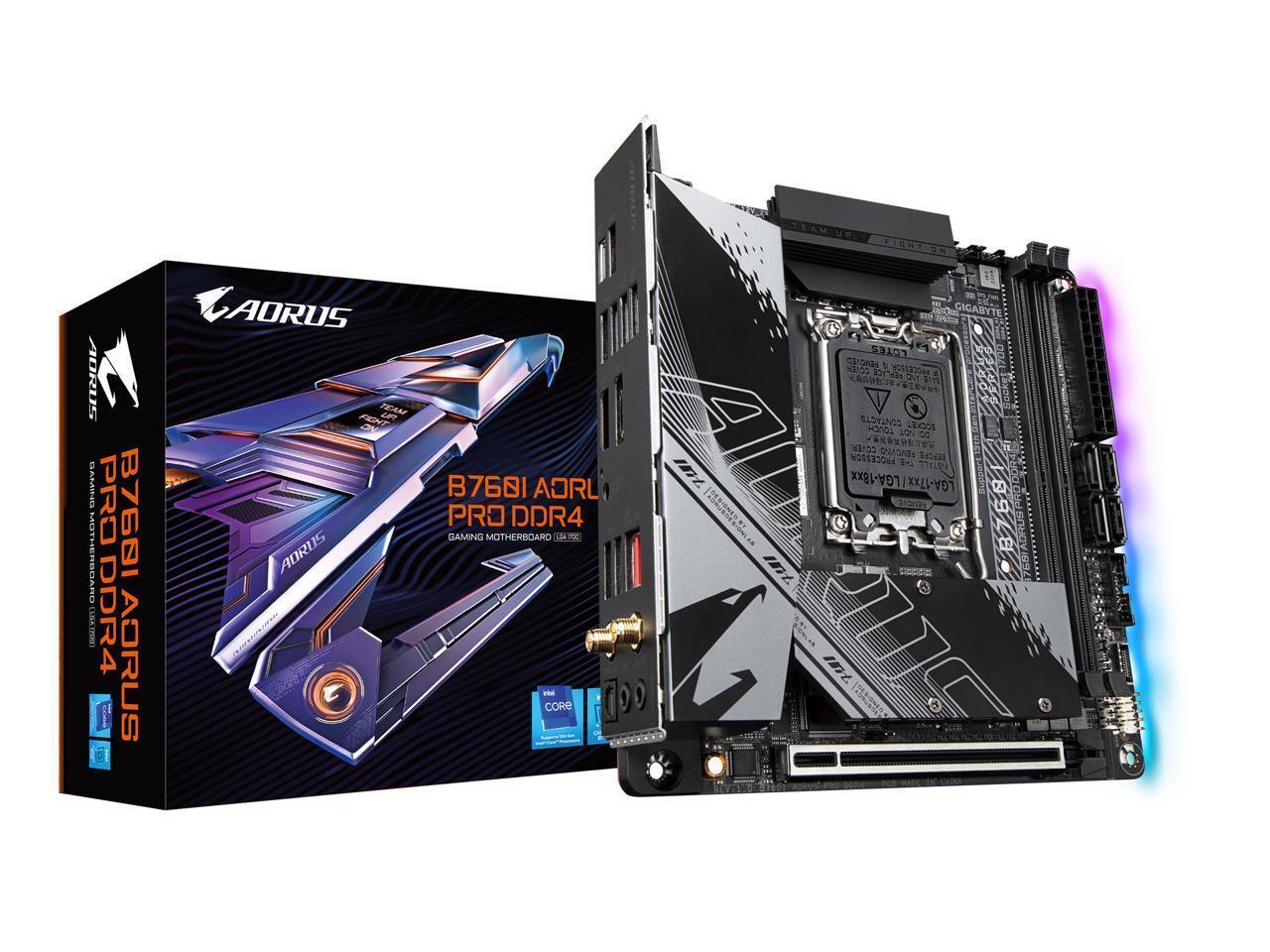 GIGABYTE B760I AORUS PRO DDR4 LGA 1700 Intel B760 Mini-ITX Motherboard with DDR4