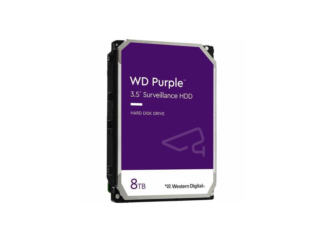 WD WD85PURZ 8TB WD Purple Surveillance Internal Hard Drive HDD - SATA 6 Gb/s