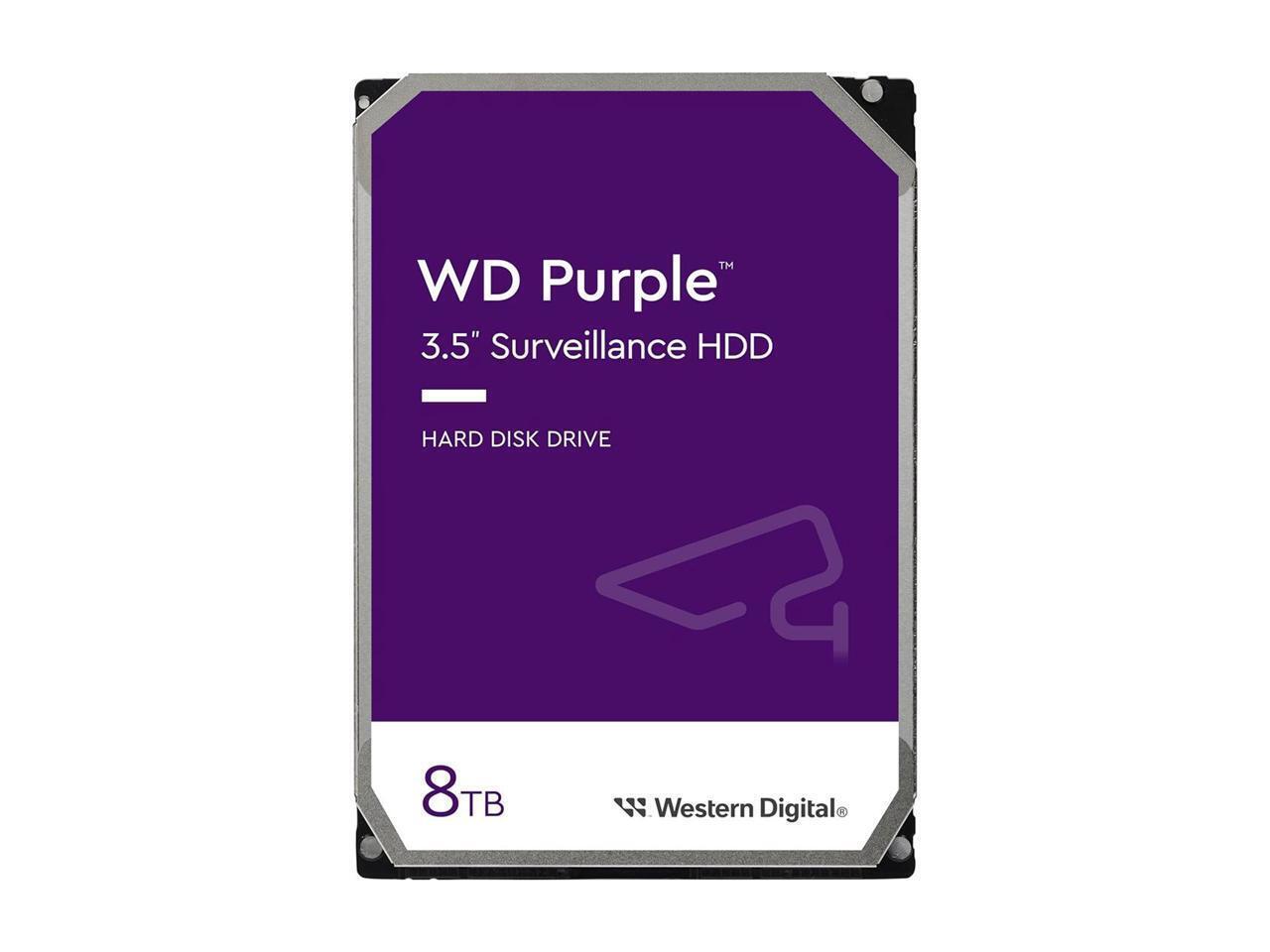 WD WD85PURZ 8TB WD Purple Surveillance Internal Hard Drive HDD - SATA 6 Gb/s