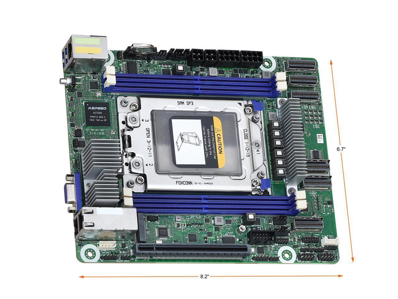 AsRock Rack ROMED4ID-2T Proprietary (Deep mini-ITX) Server Motherboard