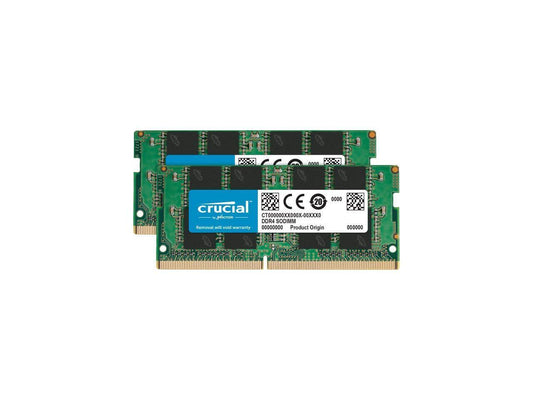 Crucial 64GB Kit (32GBx2) DDR4 3200 MT/s CL22 SODIMM 260-Pin Memory