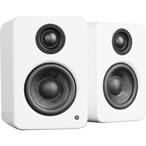 Kanto YU2 100 Watt PC Gaming Desktop Speakers, Built-In USB DAC, White (YU2MW)