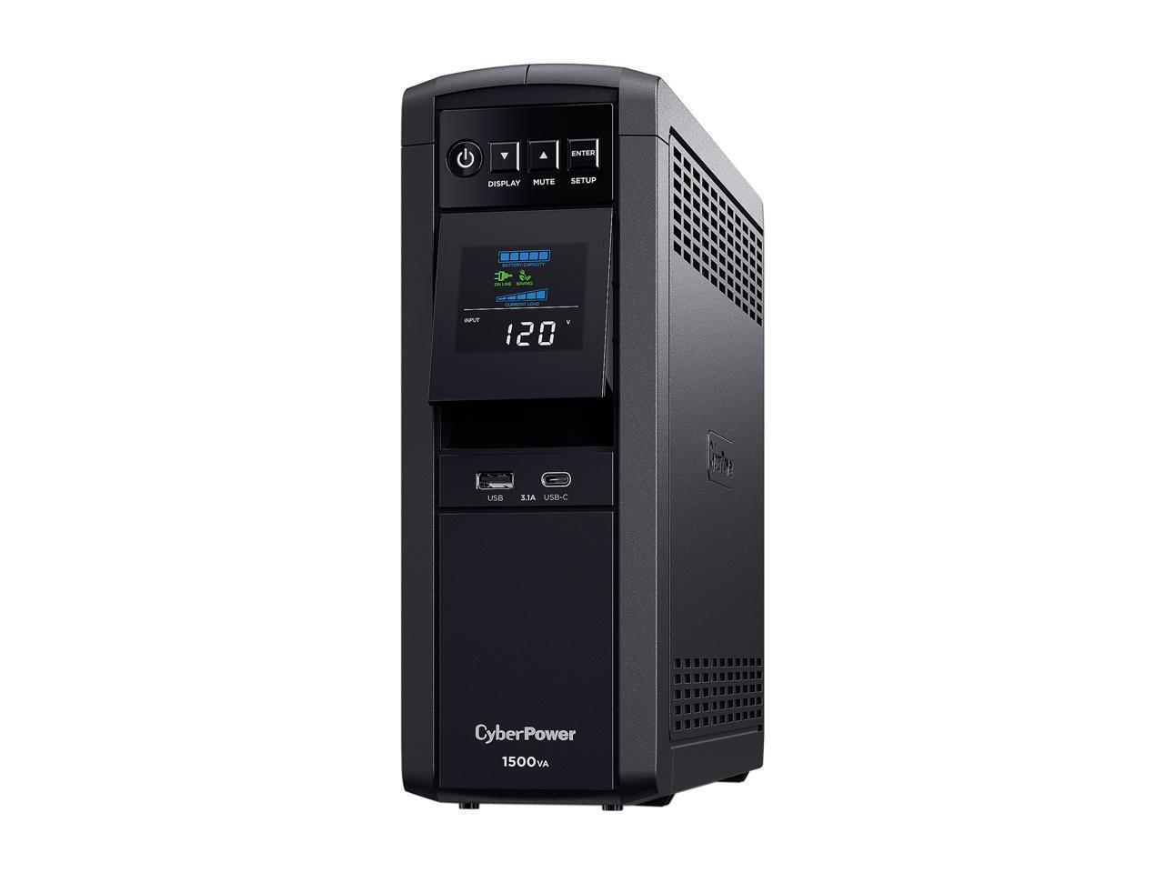 CyberPower CP1500PFCLCD PFC Sinewave UPS System, 1500VA/1000W