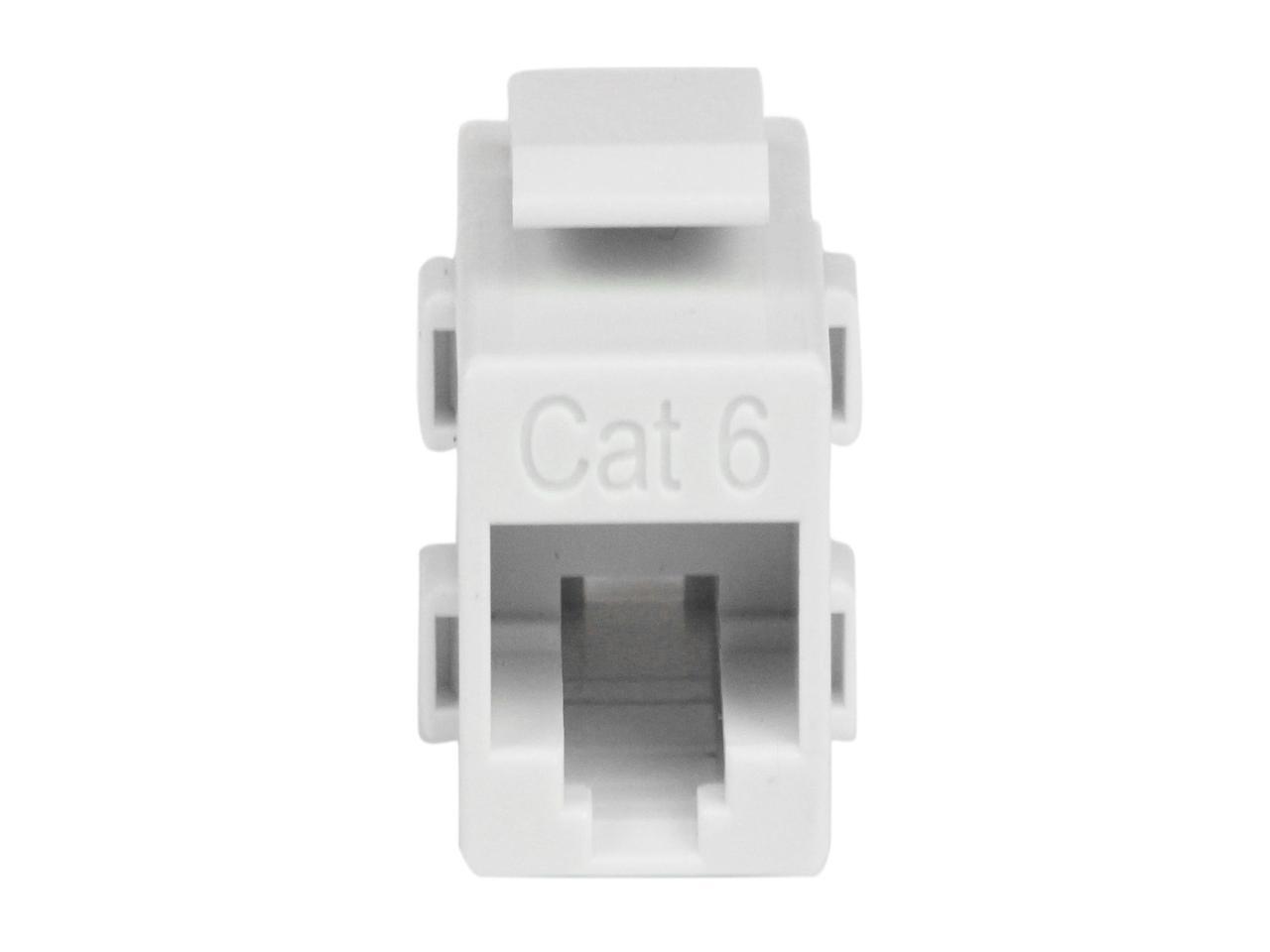 StarTech.com White Cat 6 RJ45 Keystone Jack Network Coupler - F/F