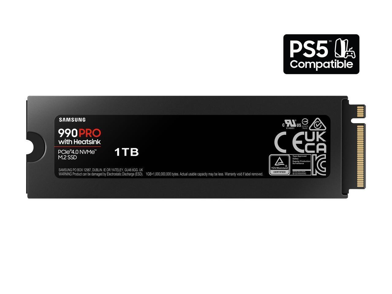 SAMSUNG SSD 990 PRO with Heatsink 1TB, PCIe 4.0