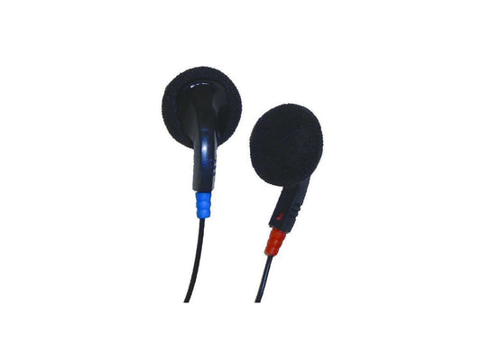 AVID PRODUCTS JS-75 3.5MM 5 FT EAR BUDS. EAR BUDS CONNECTED TO 5 FT CORD, 3.5MM