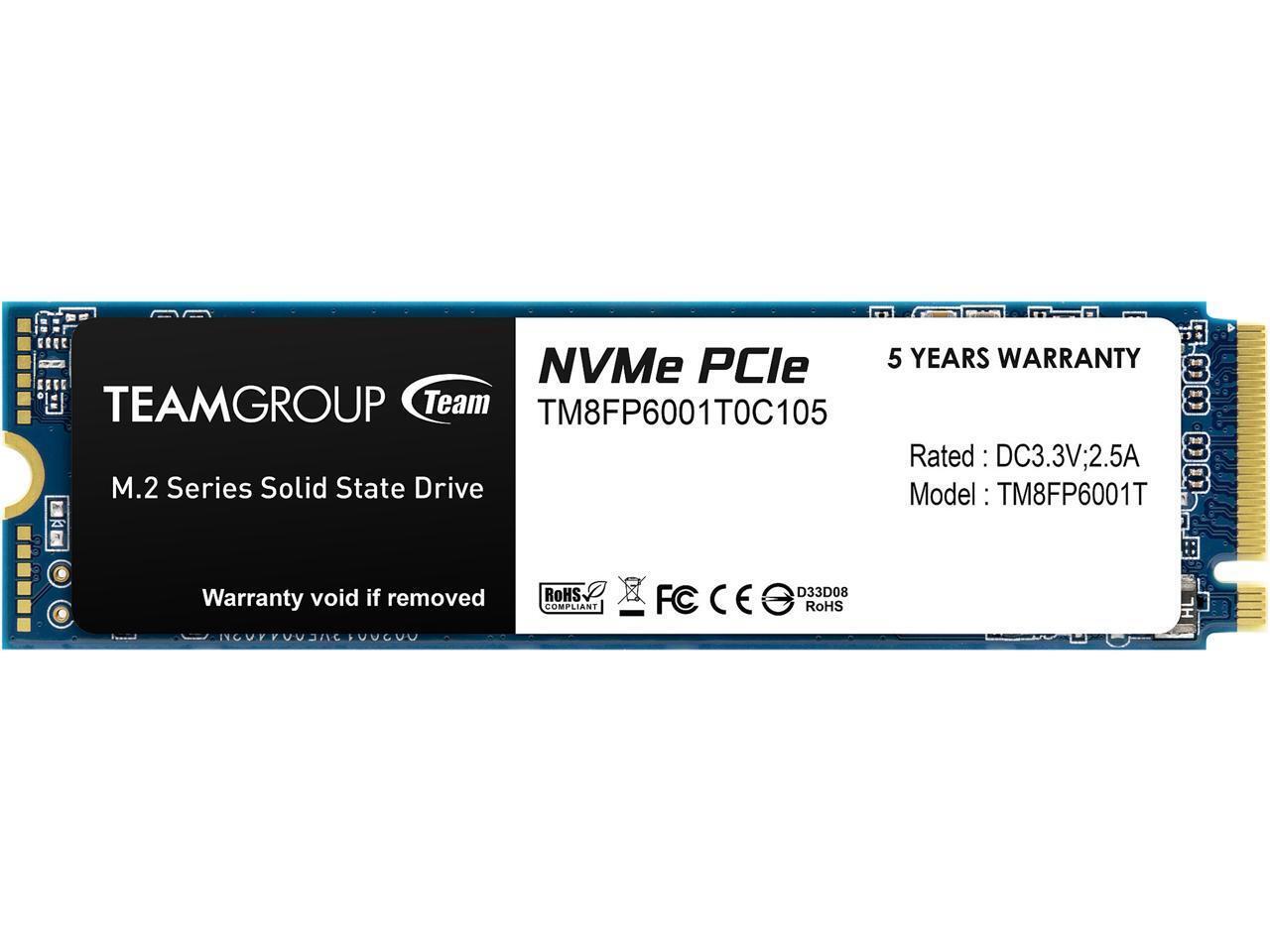 Team Group MP33 M.2 2280 1TB PCIe 3.0 x4 with NVMe 1.3