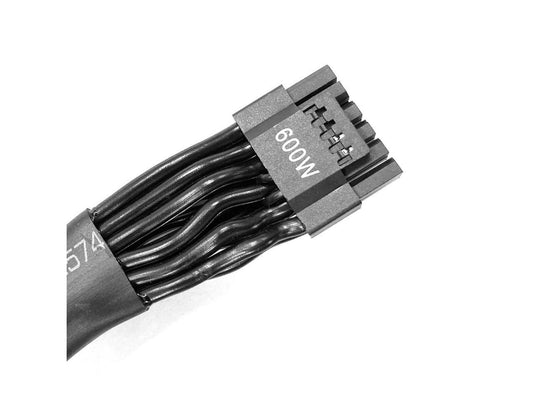 SUPER FLOWER 600W PCIe 5.0 / Gen 5 12VHPWR PSU Cable - Black - Fits LEADEX