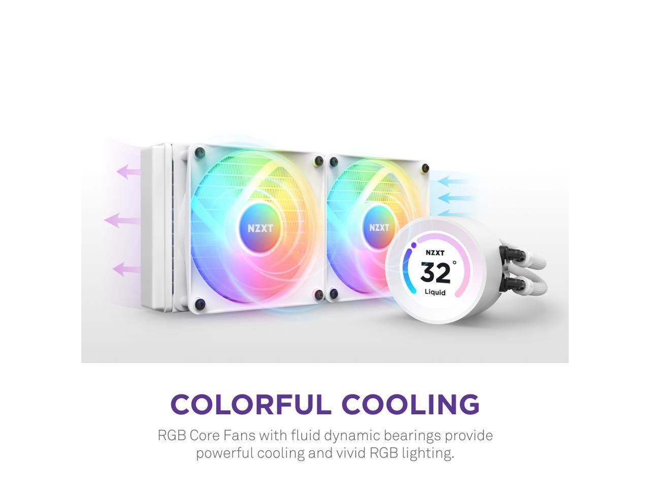 NZXT Kraken Elite RGB 280mm - RL-KR28E-W1 RGB AIO CPU Liquid Cooler