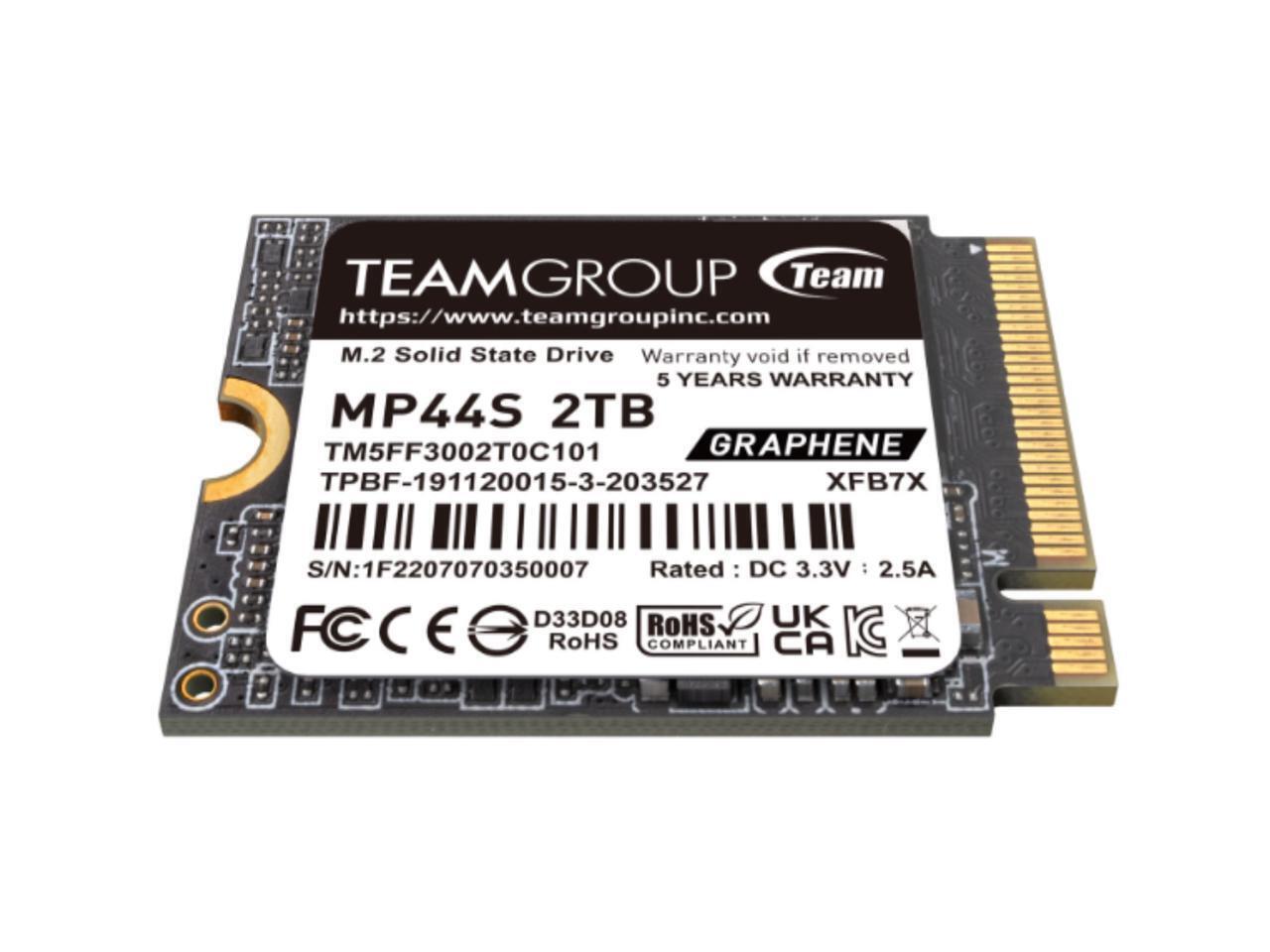 Team Group MP44S M.2 2230 2TB PCIe 4.0 x4 with NVMe