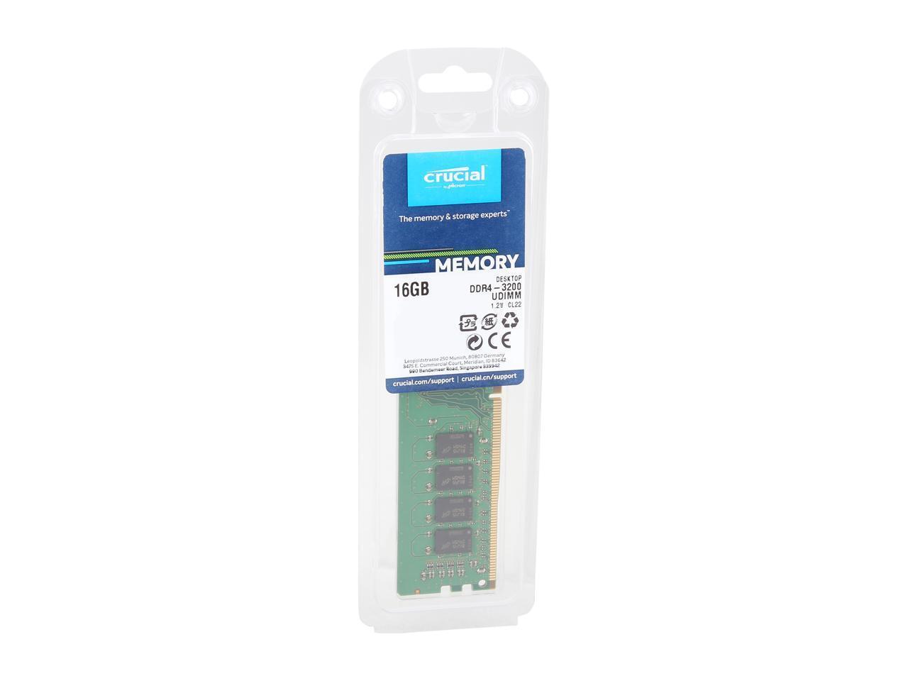 Crucial 16GB 288-Pin PC RAM DDR4 3200 (PC4 25600) Desktop Memory