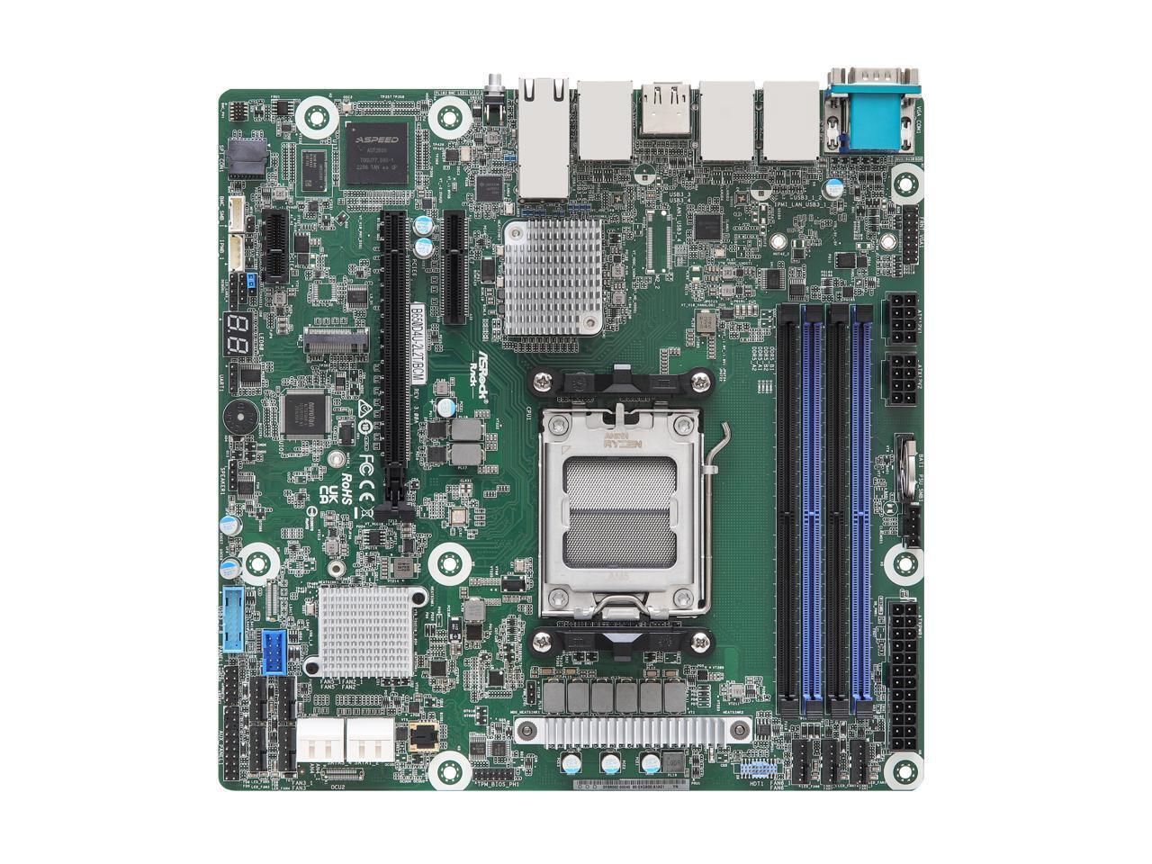 ASRock Rack B650D4U-2L2T/BCM Micro-ATX Server Motherboard Single Socket AMD