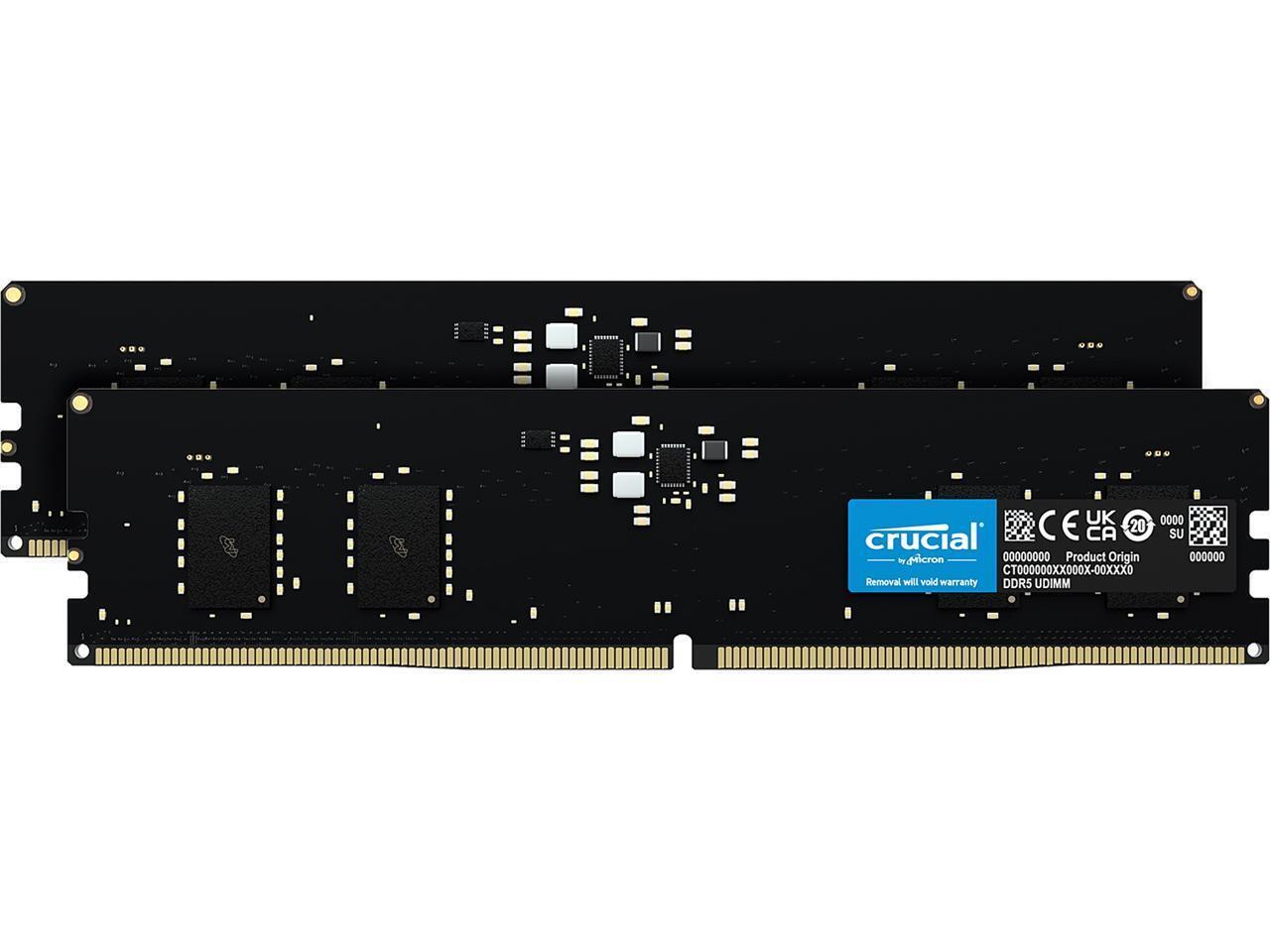 Crucial 32GB (2 x 16GB) DDR5 5600 (PC5 44800) Desktop Memory