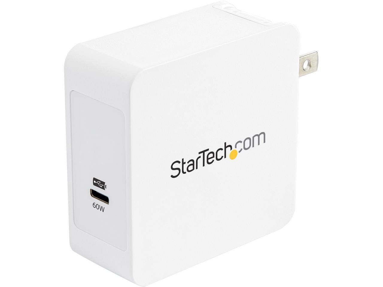 StarTech.com WCH1C 1 Port USB C Wall Charger - 60W Power Delivery - USB C Power