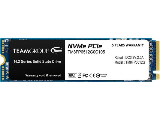 Team Group MP33 M.2 2280 512GB PCIe 3.0 x4 with NVMe 1.3