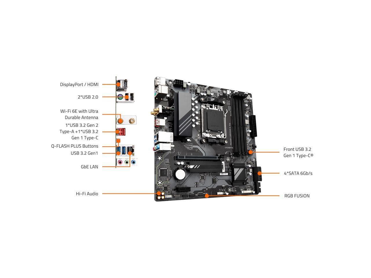 GIGABYTE A620M GAMING X AX (Rev. 1.1) AM5 LGA 1718 AMD A620 M-ATX, DDR5