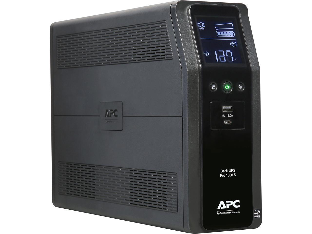 APC BR1000MS 1000 VA Pure SineWave 10 Outlets 2 USB Charging Ports