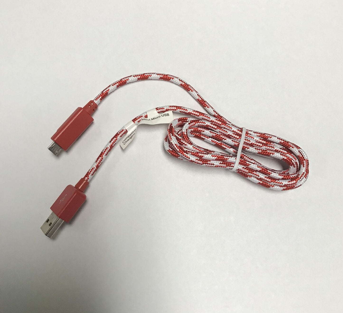 Verizon MICBRCABRED Micbrcab Parent, Red/White 4ft. micro USB Cable