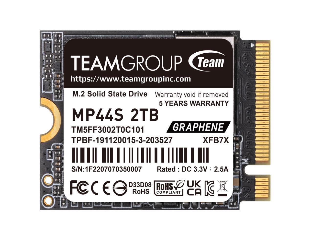 Team Group MP44S M.2 2230 2TB PCIe 4.0 x4 with NVMe