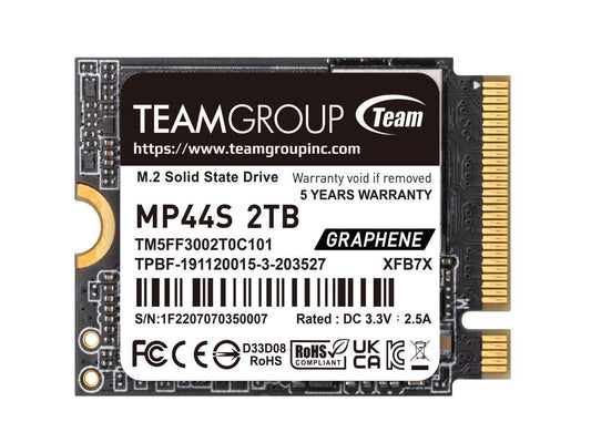 Team Group MP44S M.2 2230 2TB PCIe 4.0 x4 with NVMe