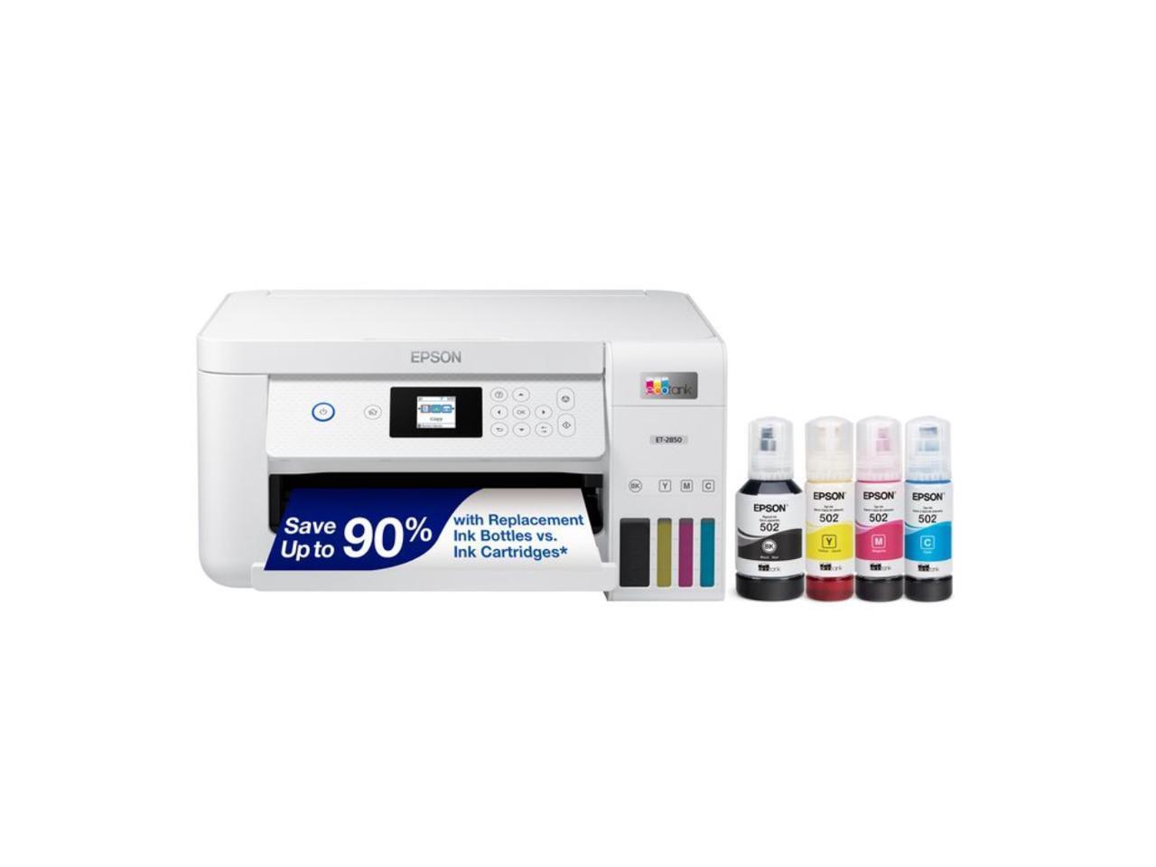 Epson EcoTank® ET-2850 White Wireless Color All-in-One Printer (C11CJ63202)Home