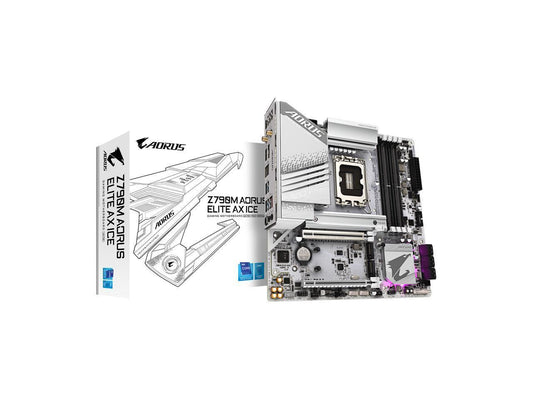 GIGABYTE Z790M AORUS ELITE AX ICE LGA 1700 Intel Z790 M-ATX Motherboard