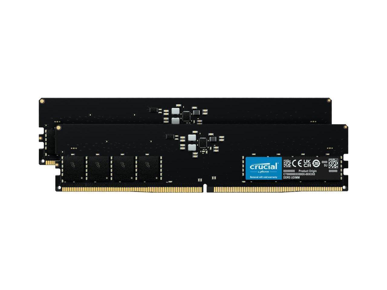 Crucial 32GB (2 x 16GB) DDR5 5600 (PC5 44800) Desktop Memory