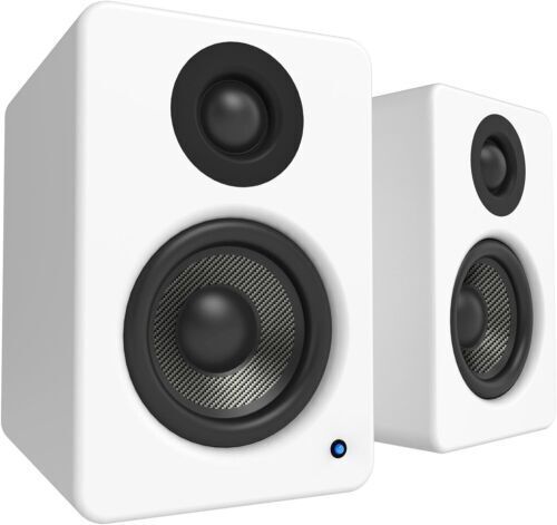 Kanto YU2 100 Watt PC Gaming Desktop Speakers, Built-In USB DAC, White (YU2MW)