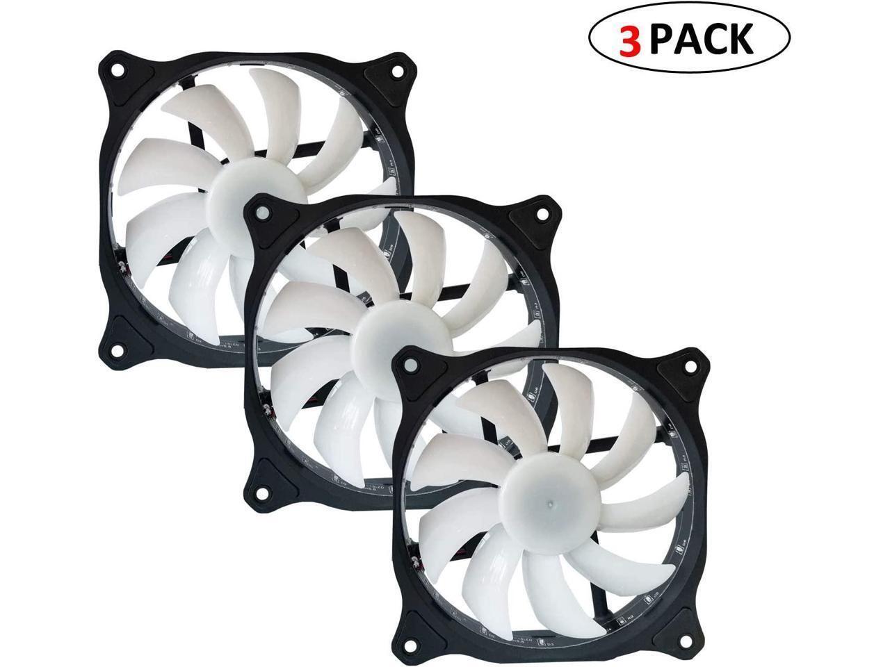 120mm Computer PC Blue LED Case Fan Quiet 12V 3pin Gaming PC Computer Cooler