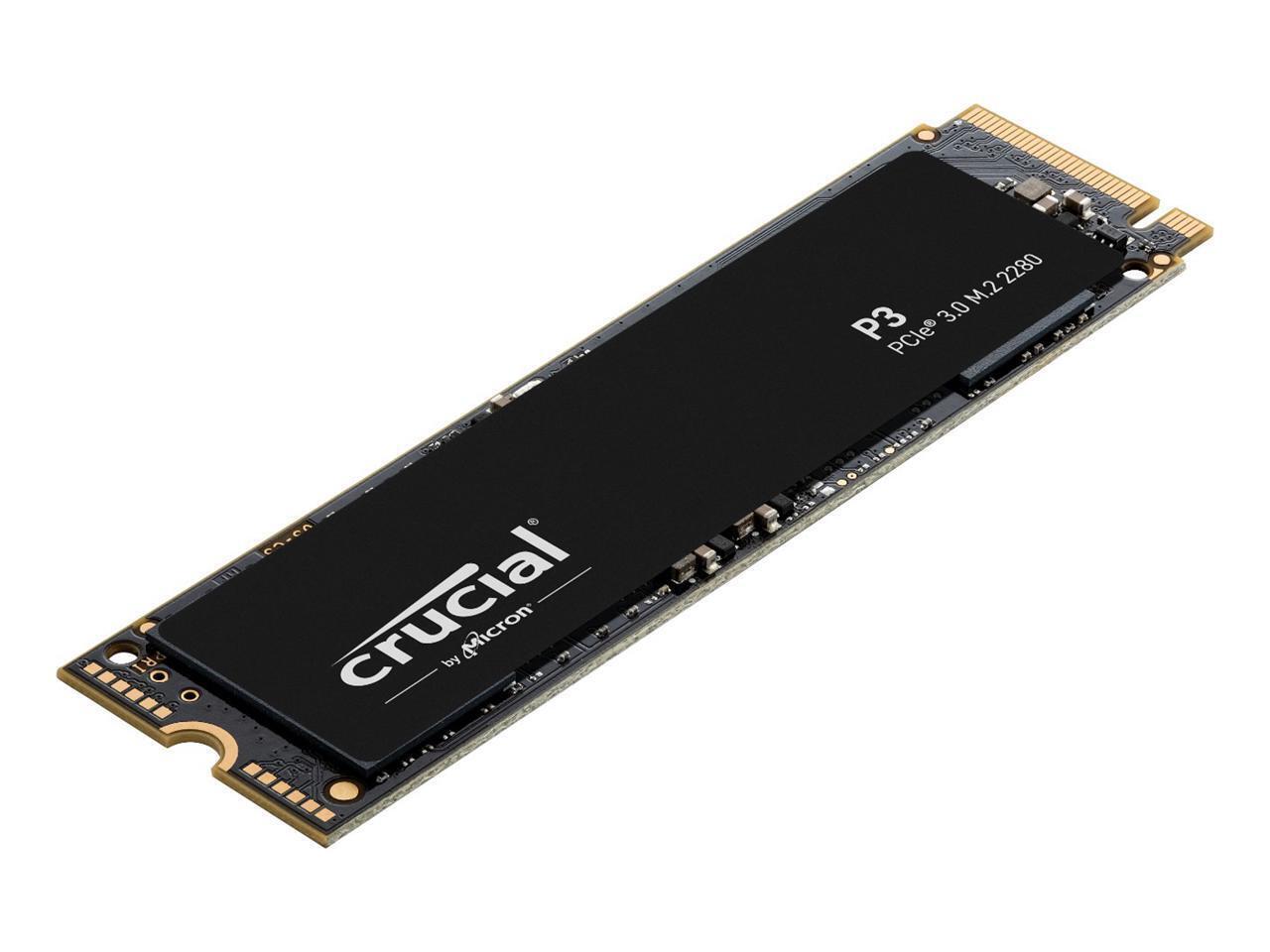 Crucial P3 500GB PCIe 3.0 3D NAND NVMe M.2 SSD, up to 3500MB/s