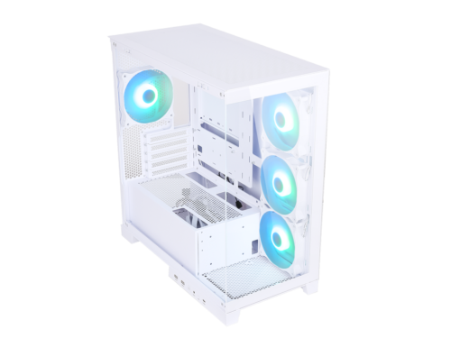 Sama AR01-RGB-W White Dual USB3.0 and Type C, Dual Tempered Glass Micro -ATX