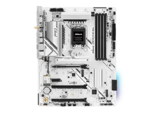 ASRock B760 Pro RS WiFi White LGA 1700 Intel B760 SATA 6Gb/s ATX Motherboard