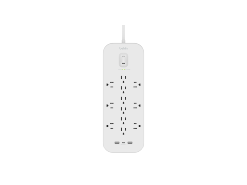 Belkin 12 Outlet Surge Protector + USB-C and USB-A ports SRA007P12TT6