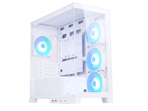 Sama AR01-RGB-W White Dual USB3.0 and Type C, Dual Tempered Glass Micro -ATX