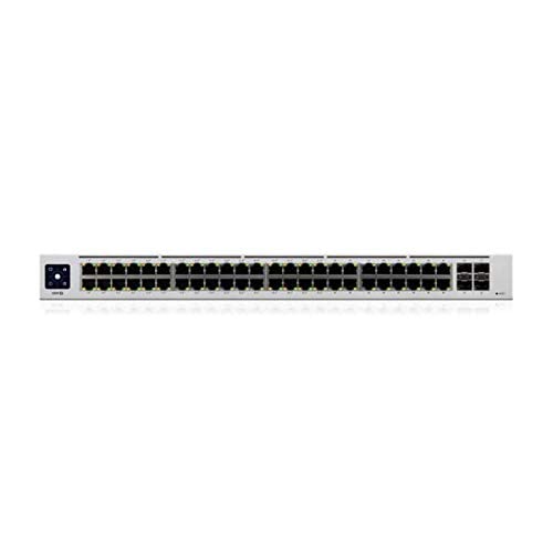 The USW-48-PoE is a configurable Gigabit Layer 2 switch with 48 Gigabit Ethernet