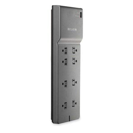 BELKIN BE108200-06 6.0 Feet 8 Outlets 3390 Joules Surge Protector with Telephone