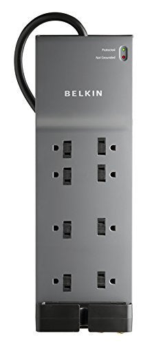 BELKIN BE108230-06 6 Feet 8 Outlets 3390 Joules Surge Suppressor with Coax