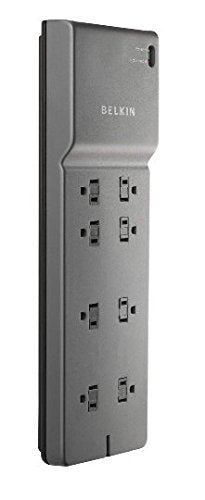 BELKIN BE108200-06 6.0 Feet 8 Outlets 3390 Joules Surge Protector with Telephone