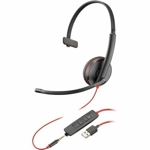 Poly Blackwire 3215 Monaural USB-A Headset TAA - Mono - USB Type A - Wired - 32