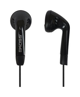 KOSS Black 175481 3.5mm Connector Earbud Ultra-lightweight Earbud Stereophone