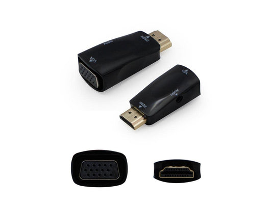 Addon HDMI2VGAADPT HDMI to VGA Adapter Includes 3.5mm Audio and Micro USB Ports