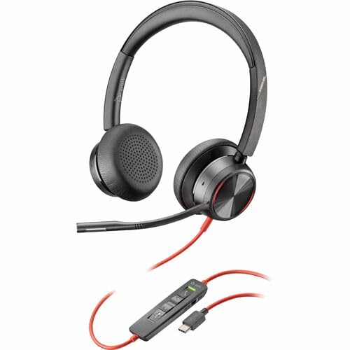 Poly Blackwire 8225 Headset - Stereo - USB Type C - Wired - 32 Ohm - 20 Hz - 20