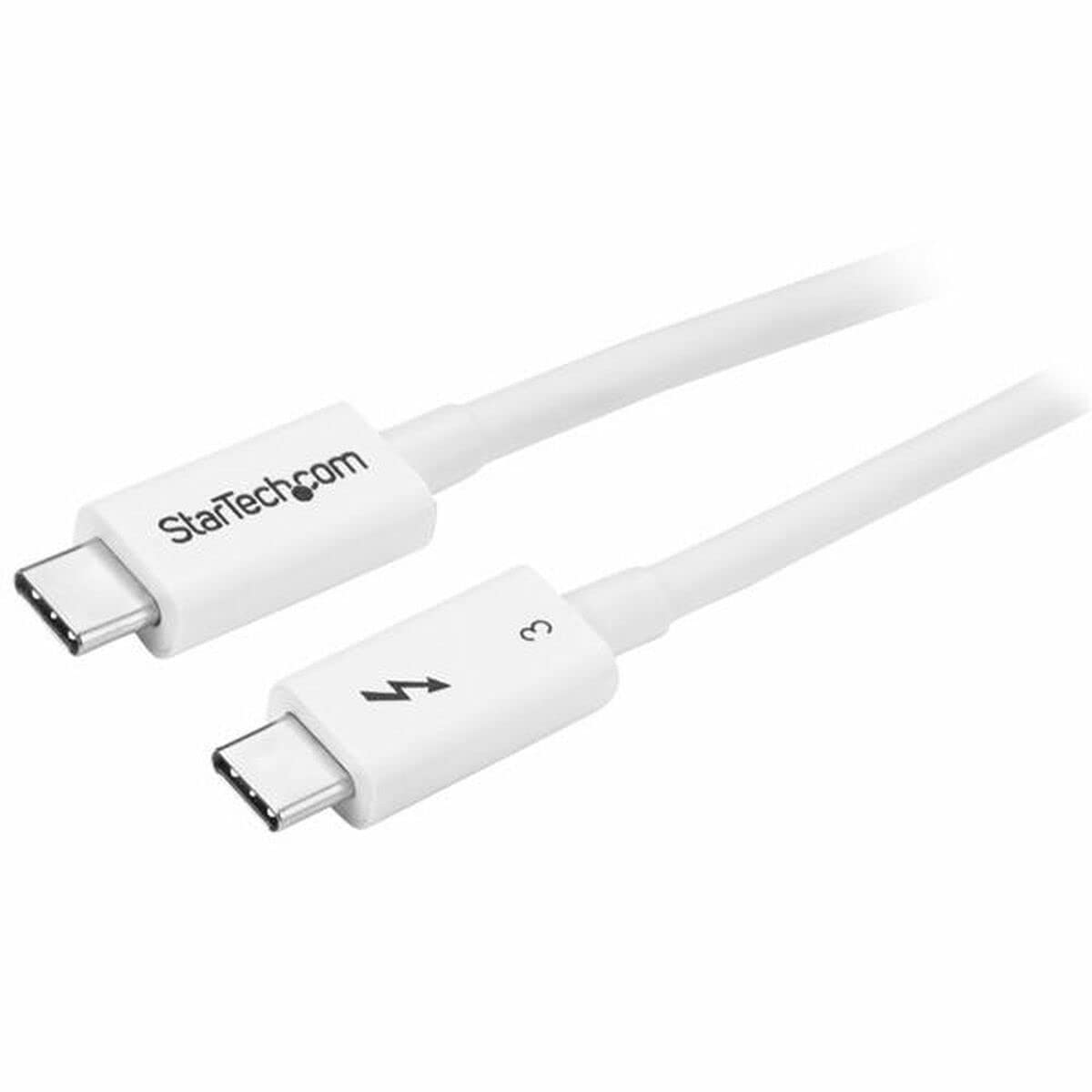 StarTech.com TBLT34MM50CW Thunderbolt 3 Cable – 1 ft /0.5m – White – 4K 60Hz –